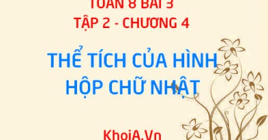 Công thức, cách tính thể tích hình hộp chữ nhật, đường thẳng vuông góc với mặt phẳng, hai mặt phẳng vuông góc - Toán 8 bài 3 tập 2 chương 4